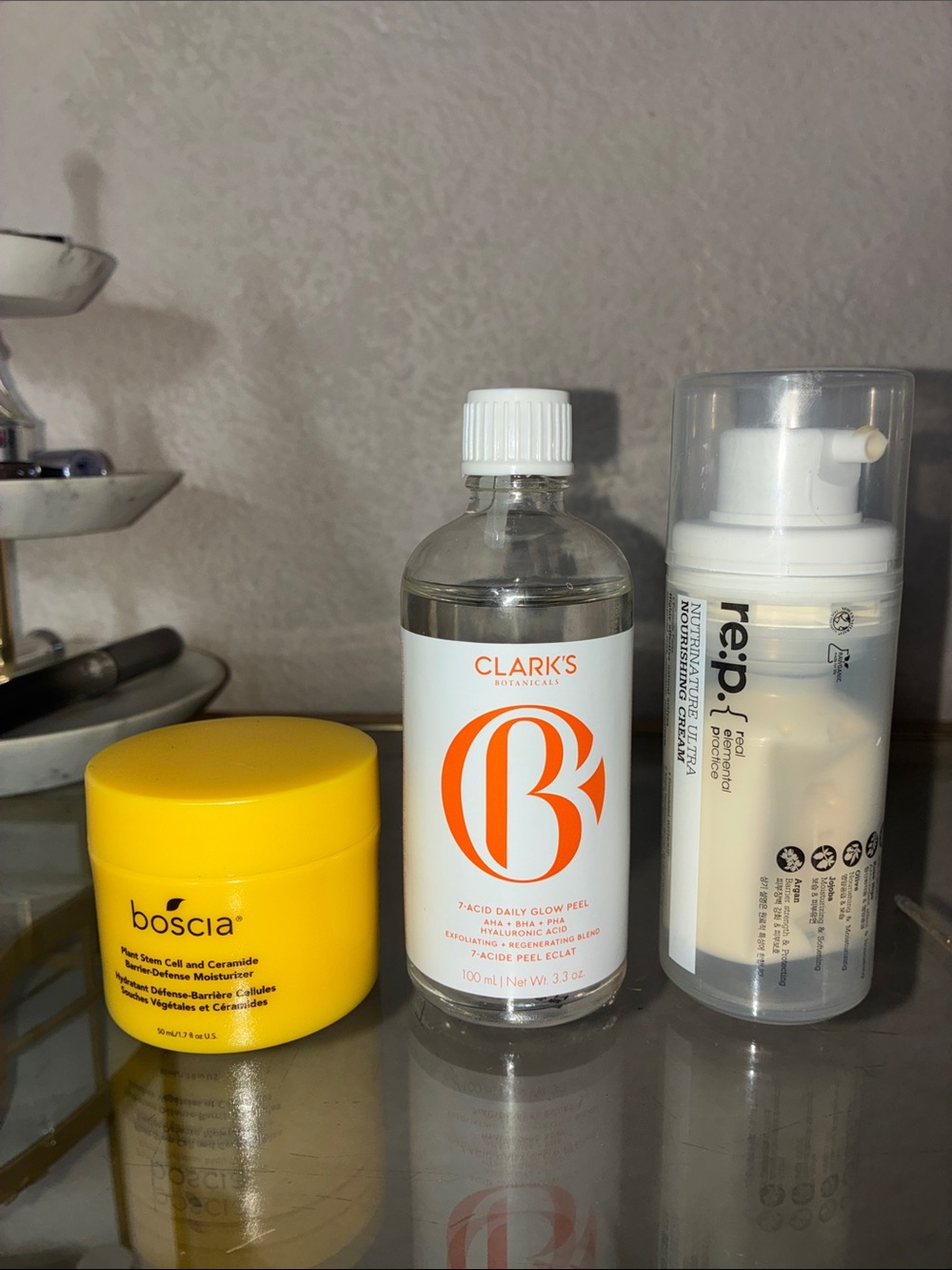 skin care set boscia clark’s re:p.